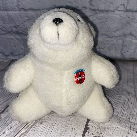 Coca Cola collectibles small plush animals polar bear penguin and lion - Picture 2 of 7